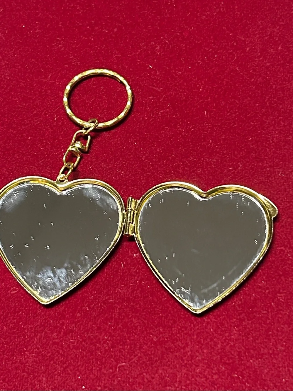 Used Gold Heart Keychain Locket - Women Accessories
